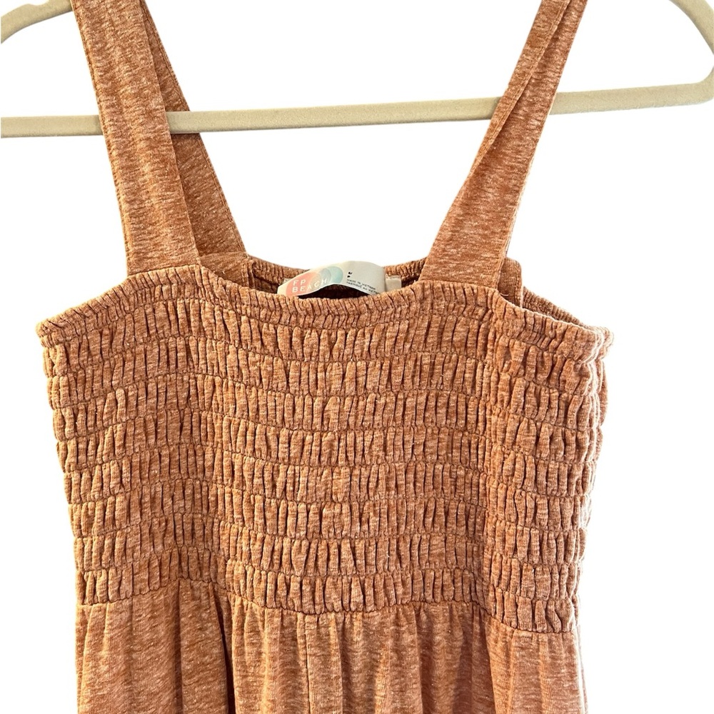 Free People Beach Orange Smocked Jumpsuit